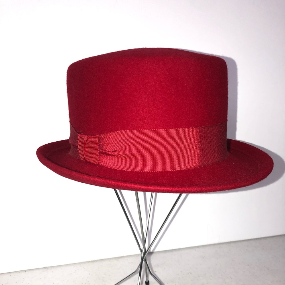 Vintage Red Wool Felt Hat Street Smart By Betmar